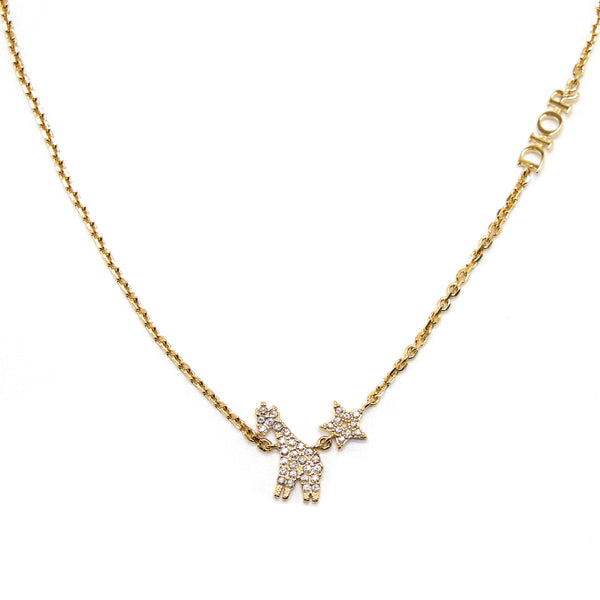 Dior Giraffe Gold Finish Necklace