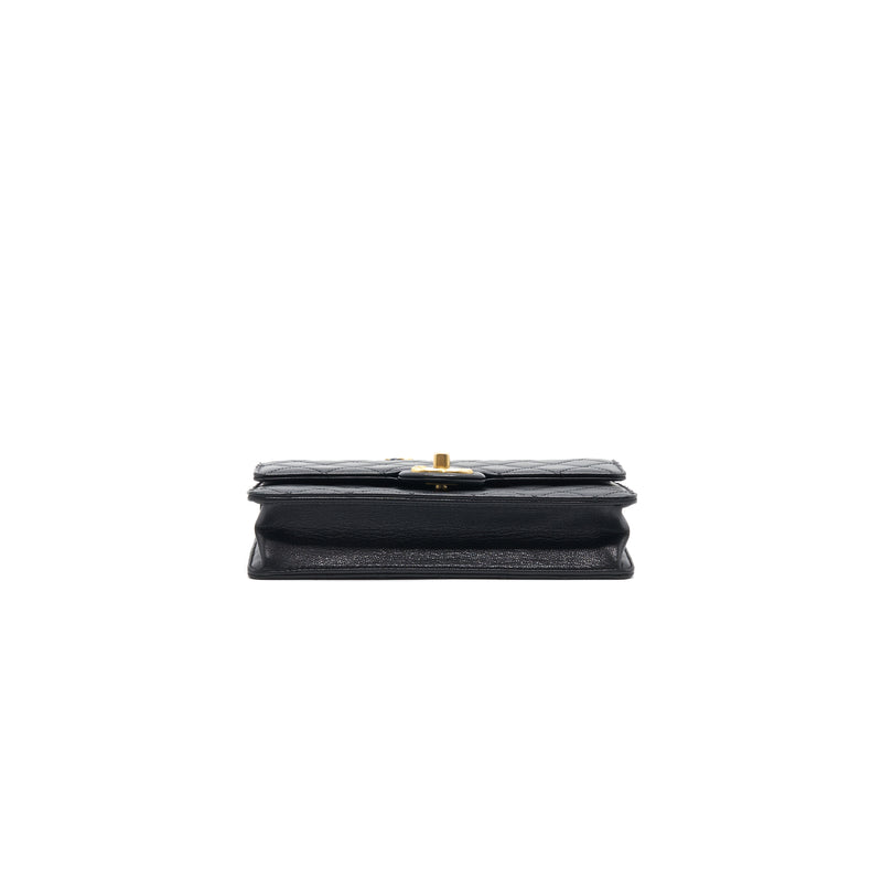 Chanel Pearl Flap Bag Lambskin Black