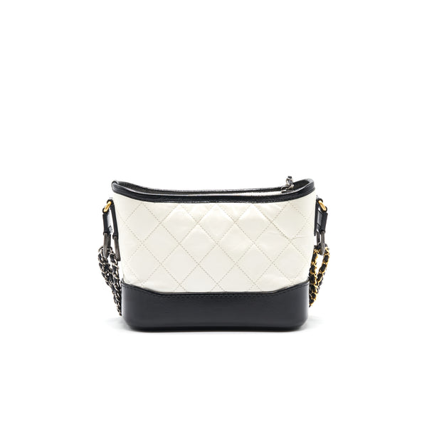 Chanel Small Gabrielle Hobo Bag White/ Black