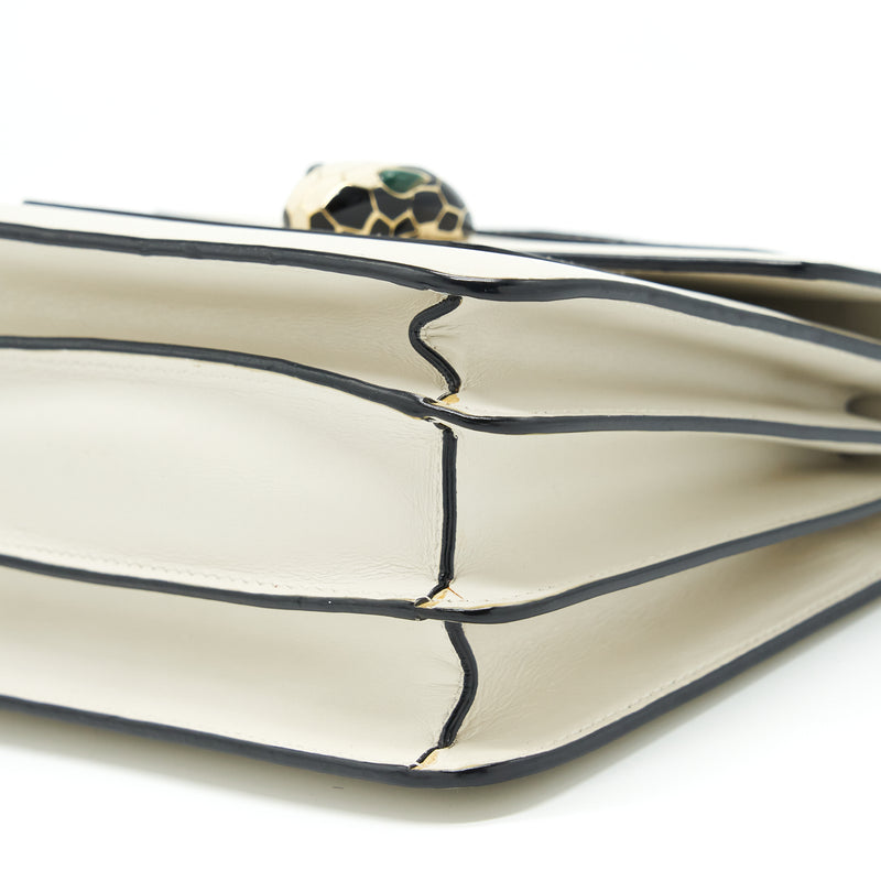 Bvlgari Top Handle Serpenti Bag White
