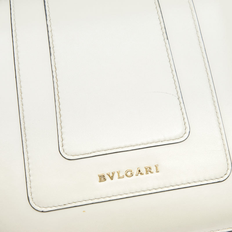 Bvlgari Top Handle Serpenti Bag White