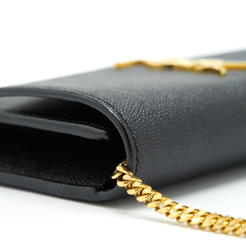 Saint Laurent/YSL Envelop Small Crossbody Bag Grained Calfskin Black GHW