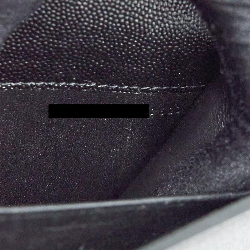 Saint Laurent/YSL Envelop Small Crossbody Bag Grained Calfskin Black GHW