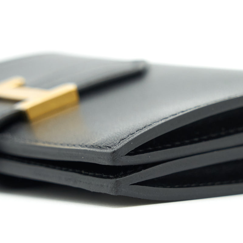 Hermes Bearn Card Holder Box Calfskin Black GHW Stamp U