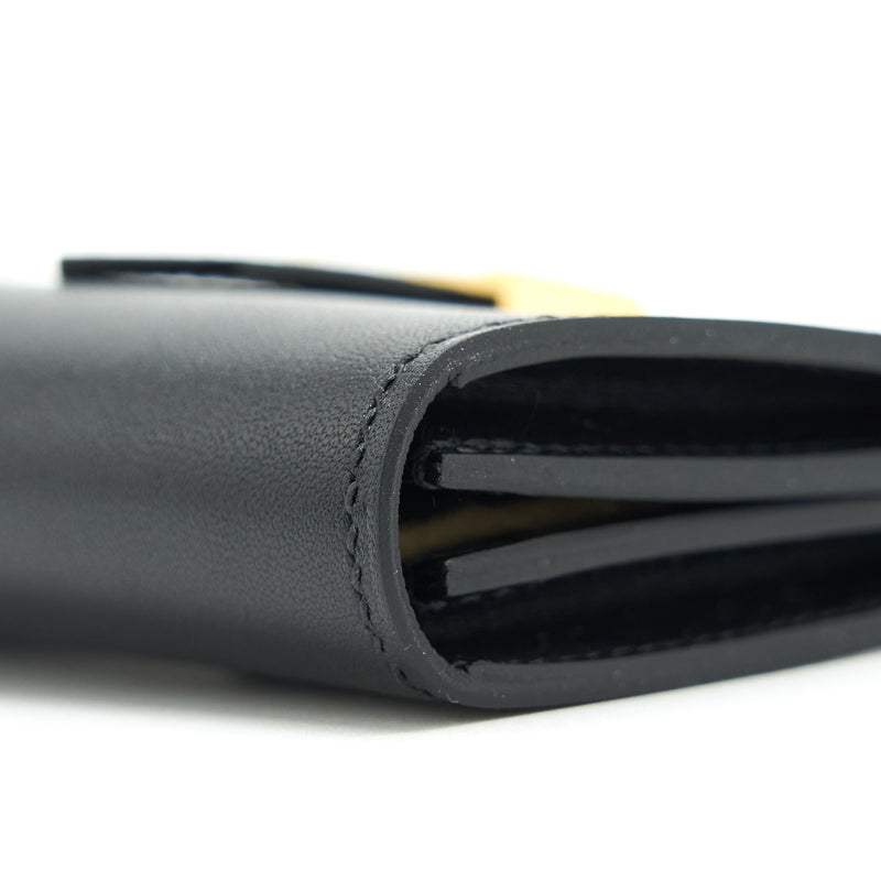 Hermes Bearn Card Holder Box Calfskin Black GHW Stamp U