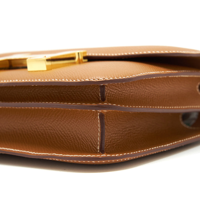 Hermes Mini Constance Epsom 37 Gold GHW Stamp Z