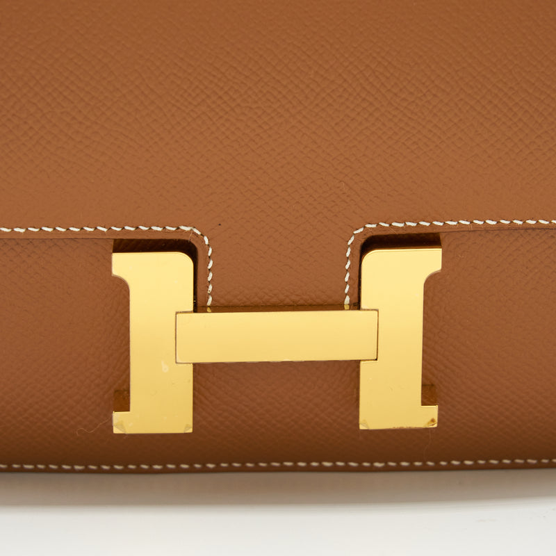 Hermes Mini Constance Epsom 37 Gold GHW Stamp Z