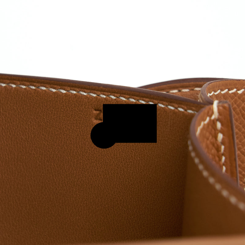 Hermes Mini Constance Epsom 37 Gold GHW Stamp Z