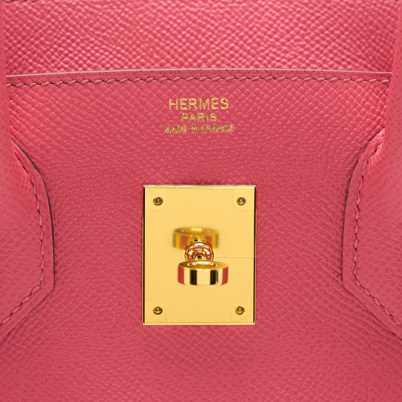 Hermes Birkin 30 Epsom 8W Rose Azalee GHW Stamp C