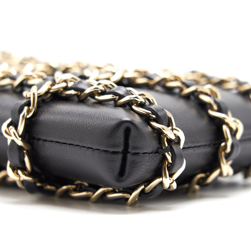 Chanel Gold Clutch O Chain Phone Holder Crossbody Bag