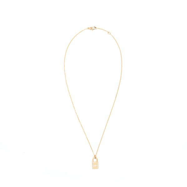 Hermes Amulette Cadenas Pendant Rose Gold Diamonds