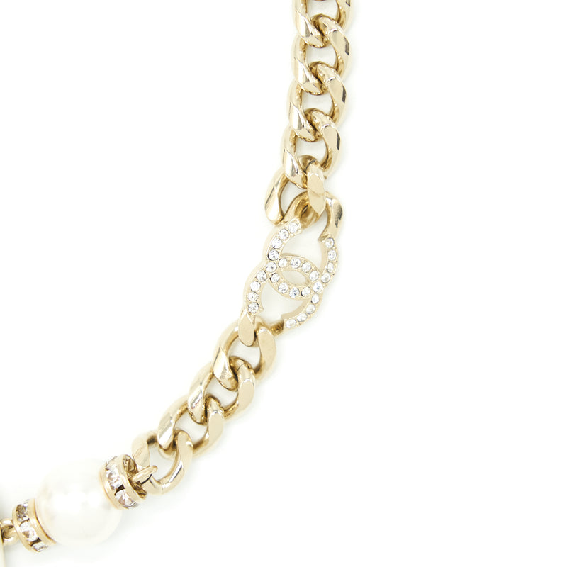 Chanel Vintage Chanel Goldtone CC Logo Chain Choker Necklace