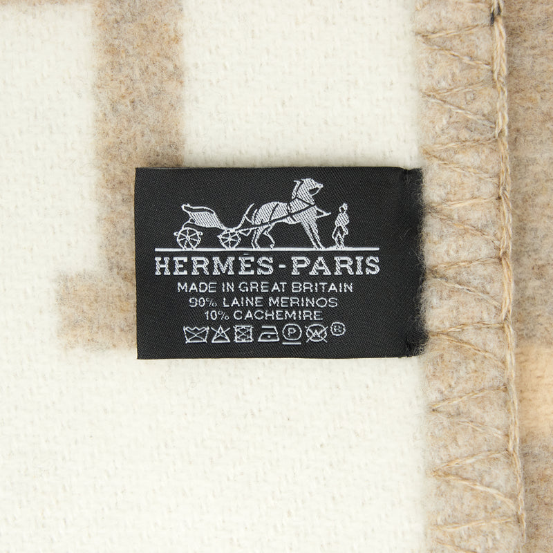 Hermes Avalon Throw Blanket Coco / Camomille