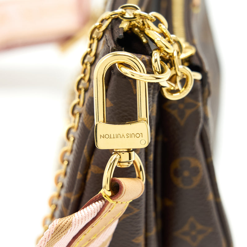 Louis Vuitton Monogram Multi Pochette Accessories Bandouliere Shoulder Strap Rose Clair