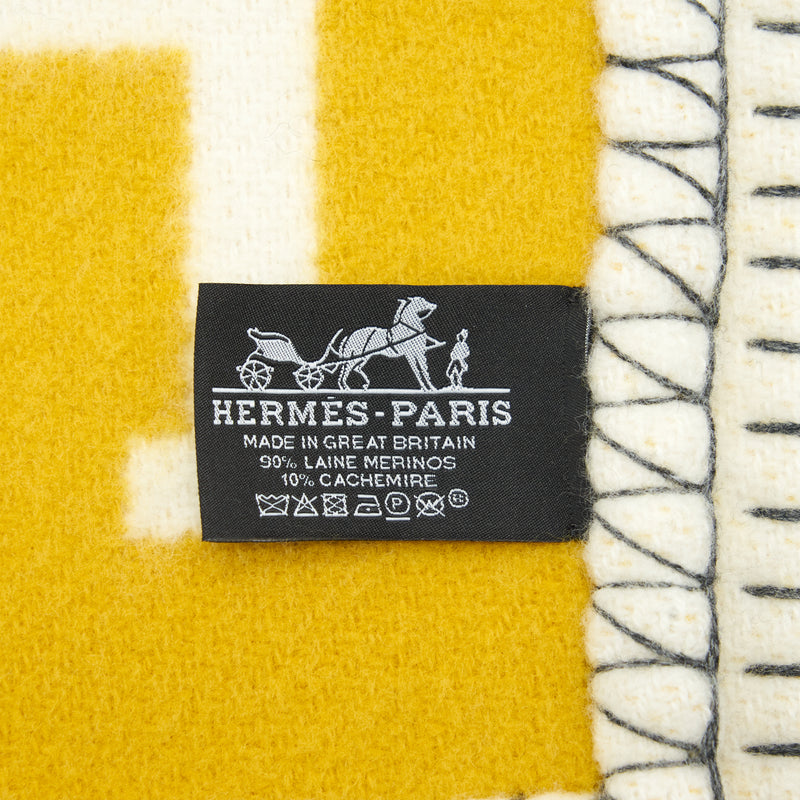 Hermes Avalon Throw Blanket Gris/Soleil