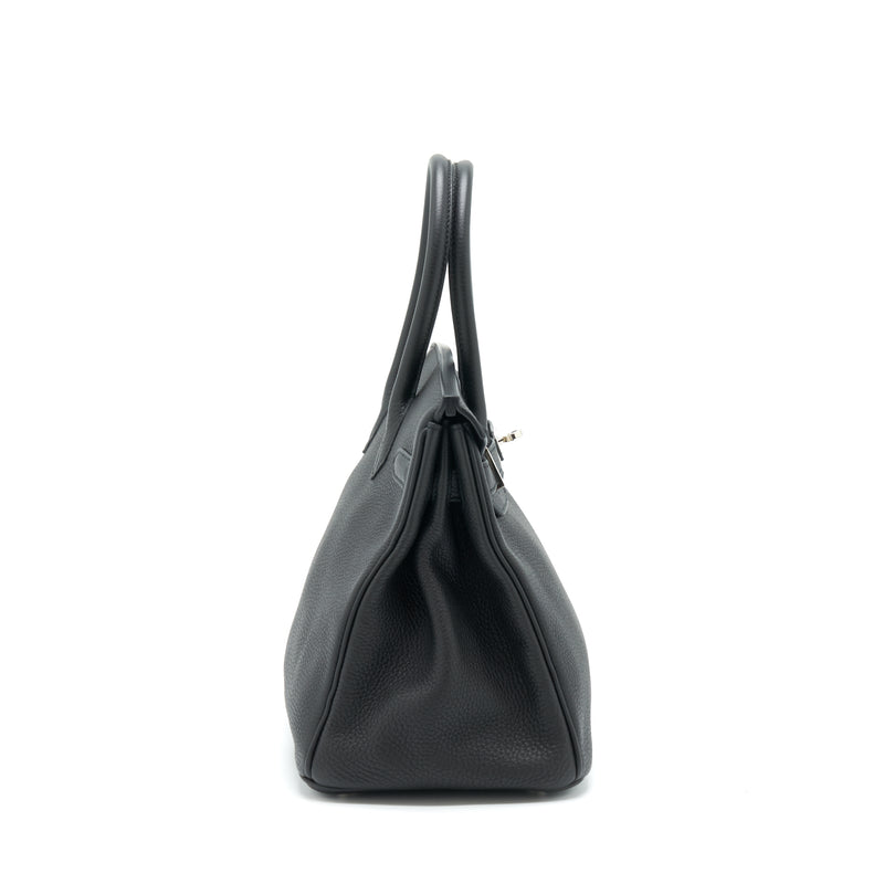 Hermes Birkin 30 Togo Black SHW Stamp Square R
