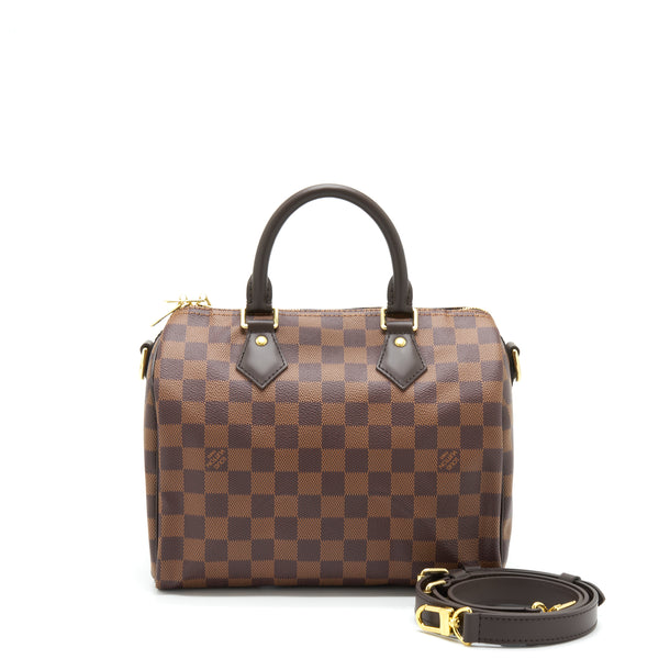 Louis Vuitton Speedy Bandouliere 25 Damier Ebene Canvas GHW