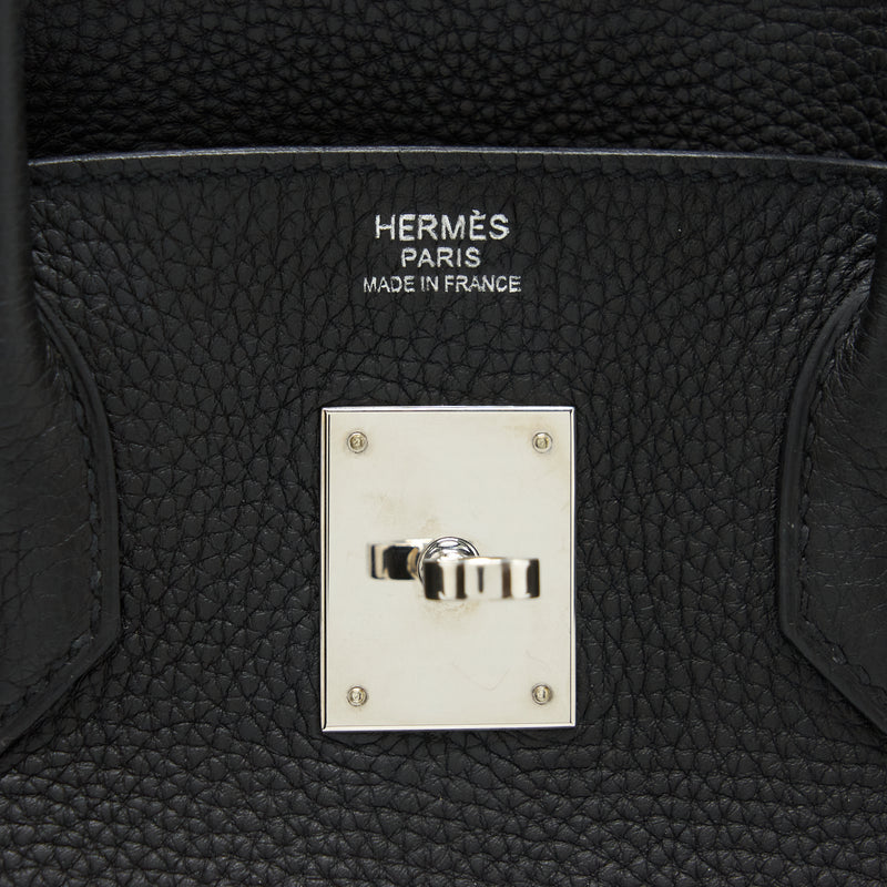 Hermes Birkin 30 Togo Black SHW Stamp Square R