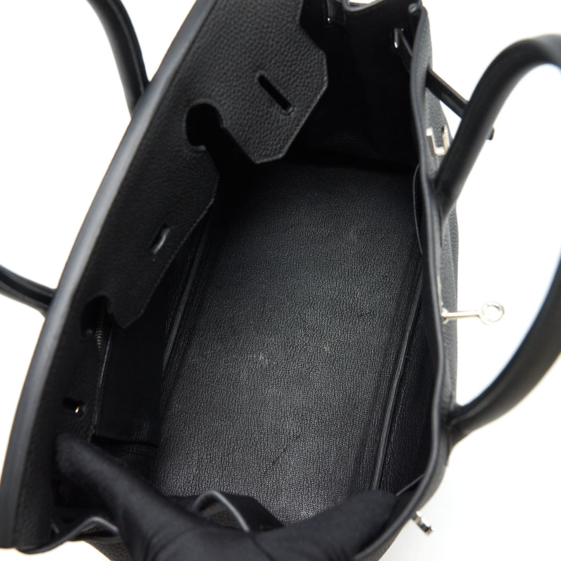 Hermes Birkin 30 Togo Black SHW Stamp Square R