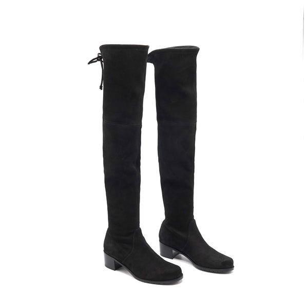 Stuart Weitzman Black Suede Midland Boots size36.5
