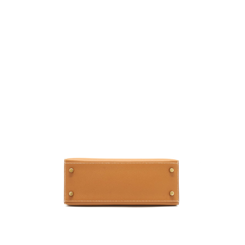 Hermes Kelly 25 Epsom 37 Gold GHW Stamp D