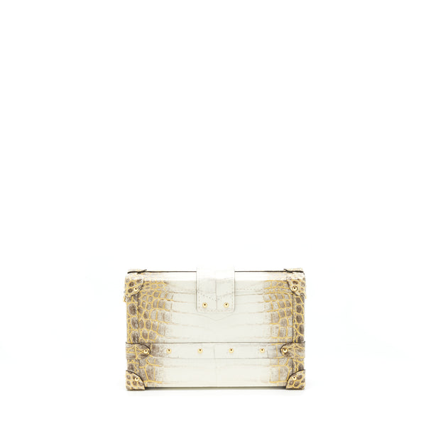 Louis Vuitton Petite Malle Niloticus Crocodile White GHW