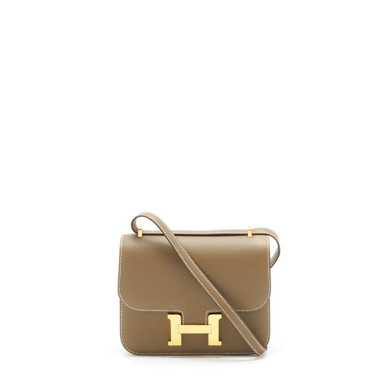 Hermes Constance Mini Epsom Etoupe GHW Stamp Z
