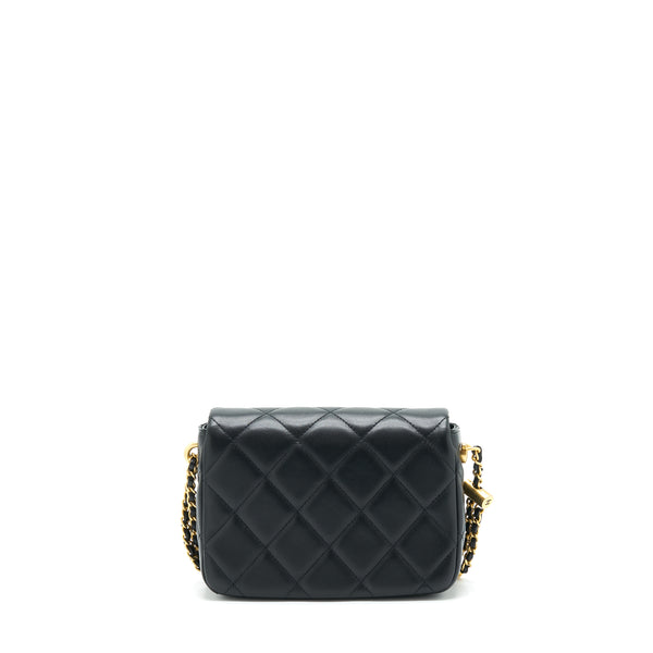 Chanel My Perfect Mini Flap Bag Lambskin Black GHW (Microchip)