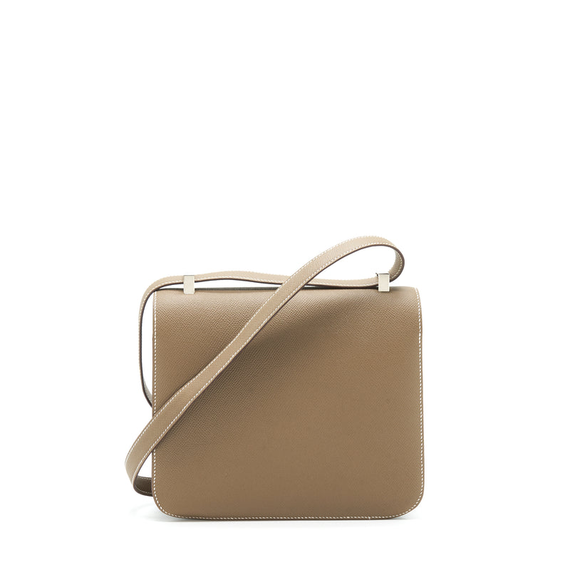 Hermes Constance 24 Epsom Etoupe SHW Stamp D