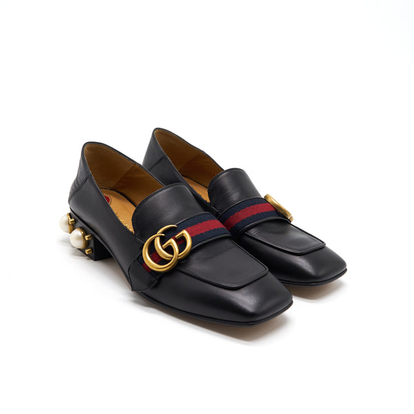 Gucci Leather Mini Heel Loafer Size 35.5