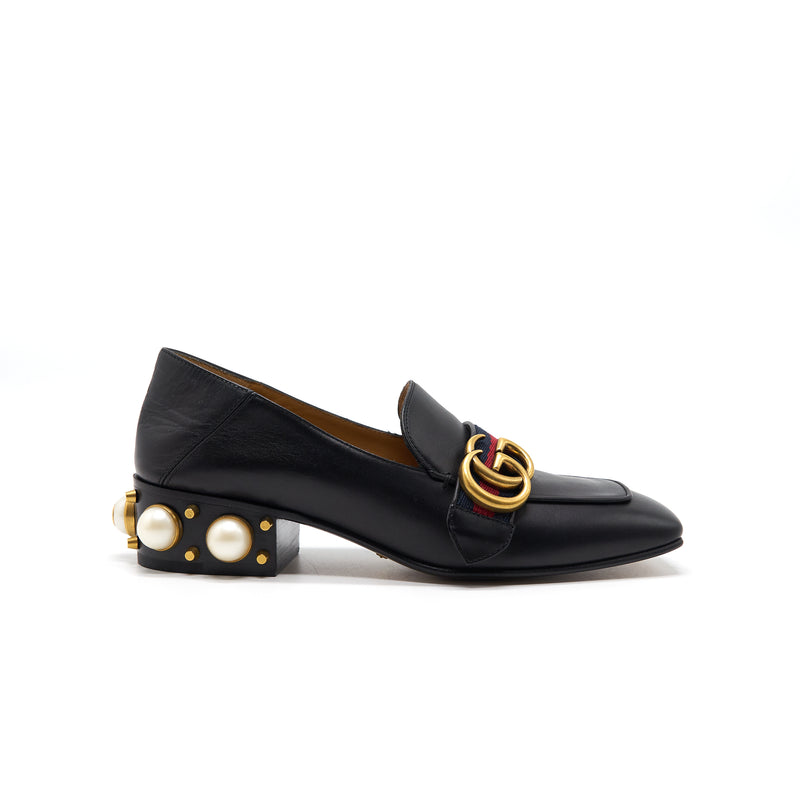 Gucci Leather Mini Heel Loafer Size 35.5