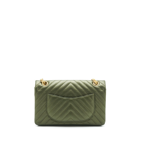 Chanel Small 2.55 Reissue Flap Bag Calfskin Dark Green Brushed Gold Hardware