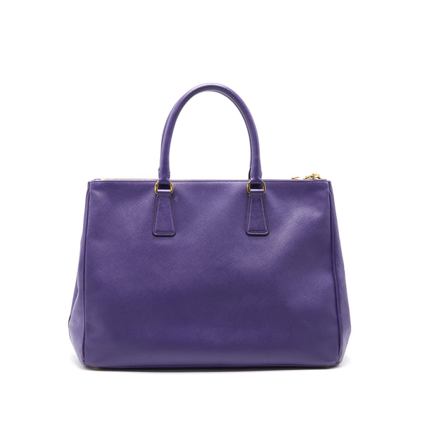 Prada Saffiano Leather Tote Bag Purple GHW