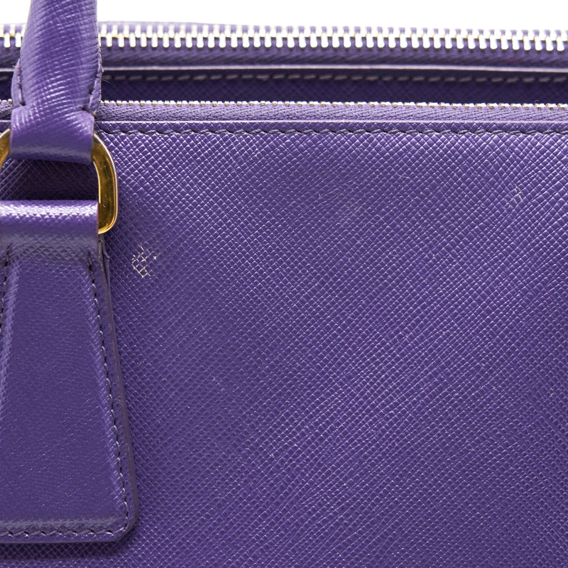 Prada Saffiano Leather Tote Bag Purple GHW