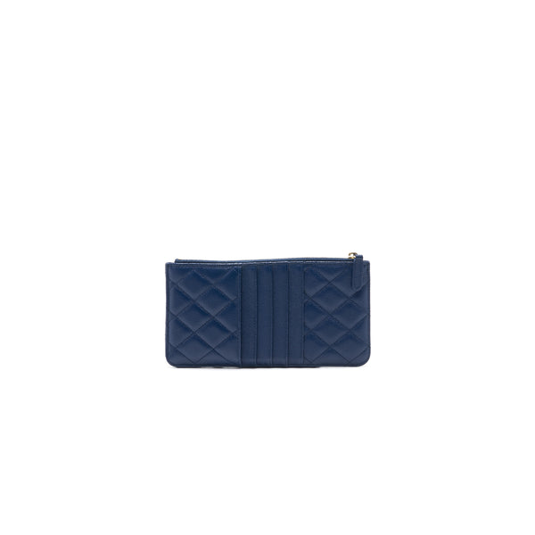 CHANEL PHONE POUCH CAVIAR NAVY BLUE