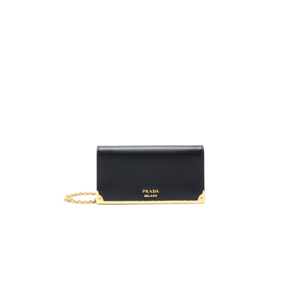 PRADA MINI BANDO SAFFIANO CAHIER META NERO