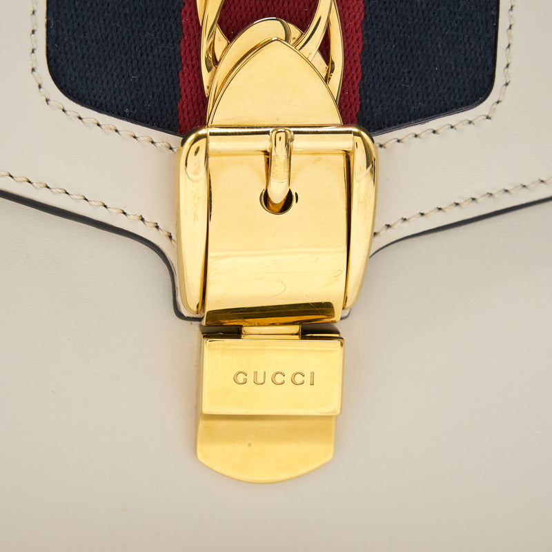 GUCCI SYLVIE SMALL SHOULDER BAG WHITE