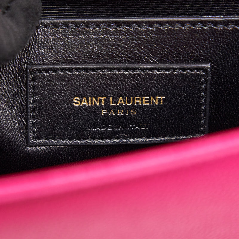 YSL / Saint Laurent Clutch Pink with GHW