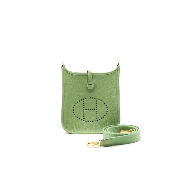 Hermes Mini Evelyne Vert Criqut GHW Stamp Y