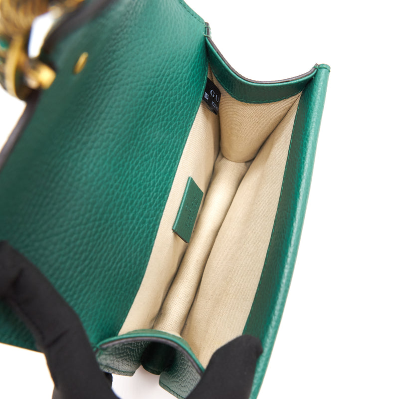Gucci Dionysus Mini Leather Bag Green