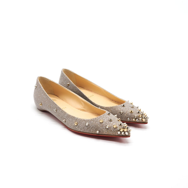 Christian Louboutin Size36.5 Degraspike Flat Glitter