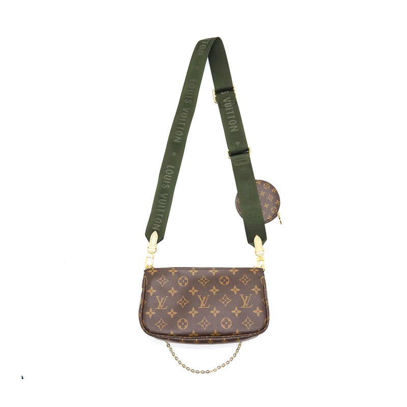 Louis Vuitton Pochette Steamer Handbag Pin Buckle Mark Monogram