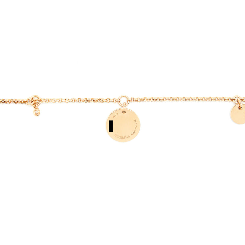 Hermes Size ST Ex-Libris Bracelet, Small Model Rose Gold with a dimond