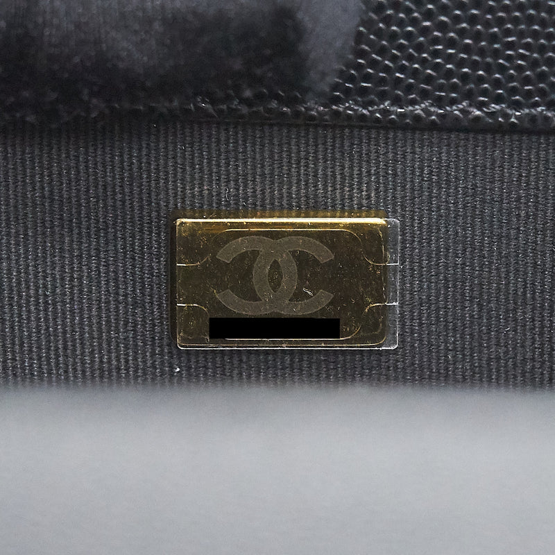 Chanel Small Boy Bag Caviar black GHW (microchip)