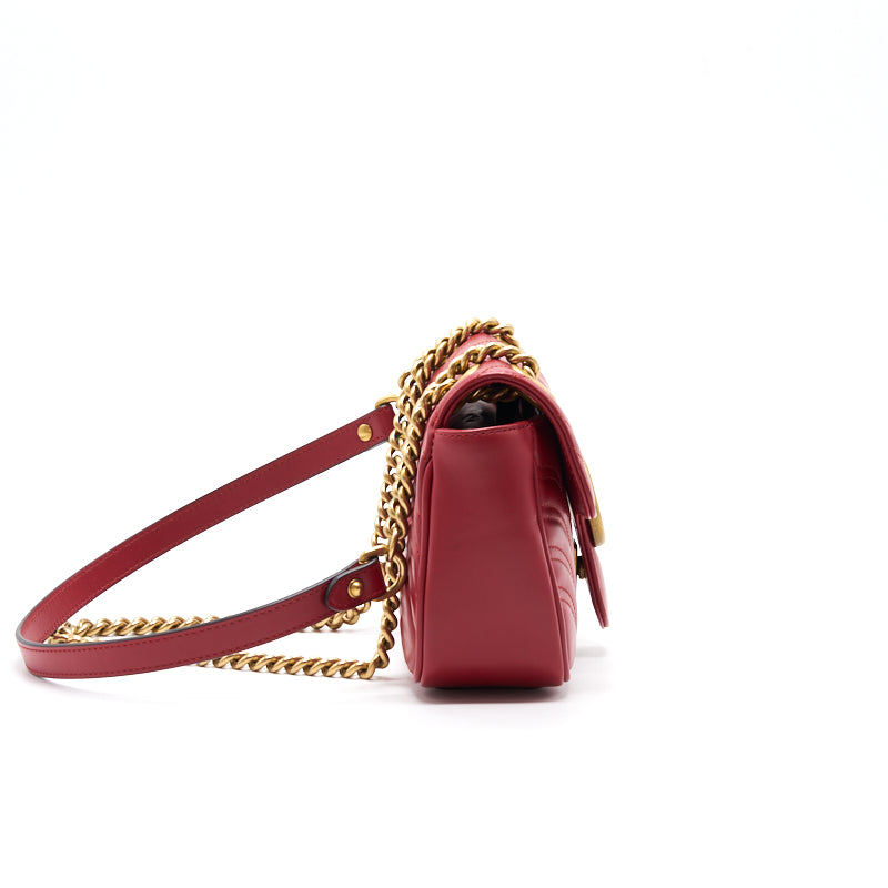 Gucci GG Marmont Mini Bag red GHW