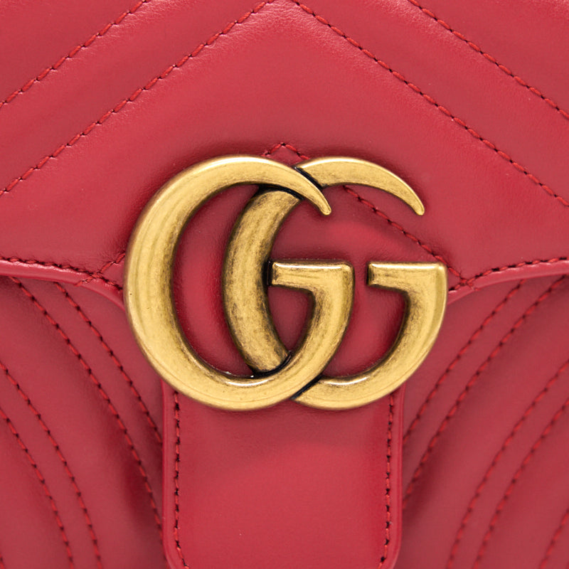 Gucci GG Marmont Mini Bag red GHW