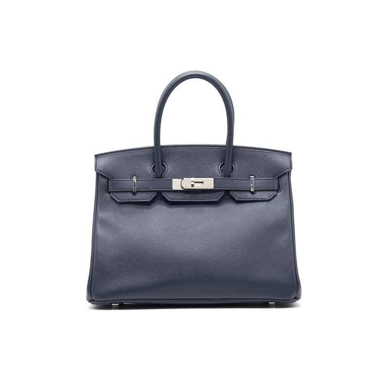 Hermès Birkin 30 Blue Indigo SHW  Stamp A - EMIER