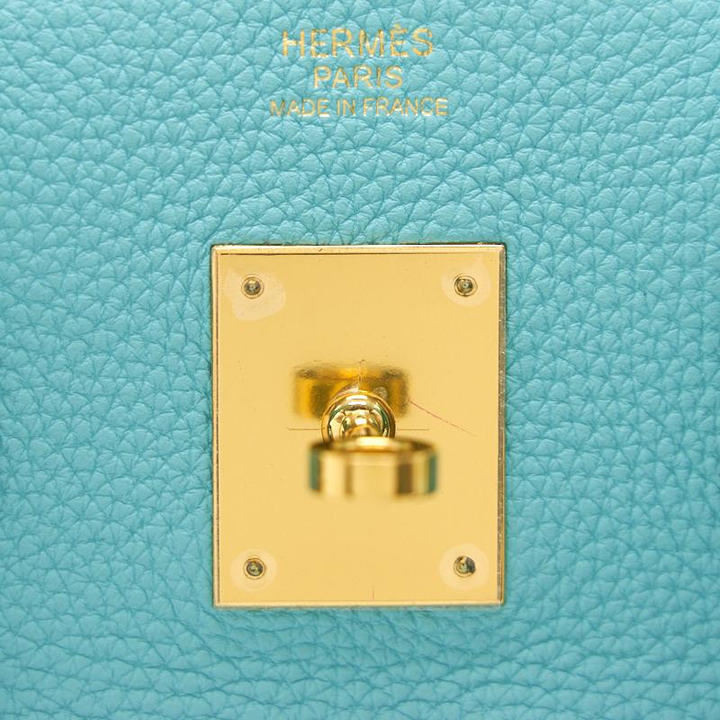 Hermès Birkin 30 togo Blue Atoll GHW - EMIER