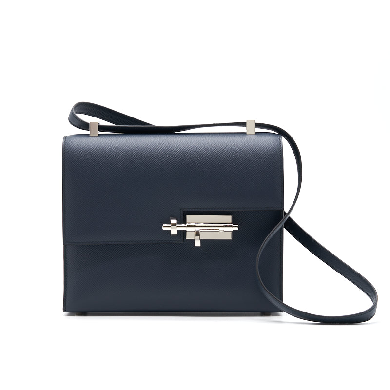 Hermès Epsom Verrou 21 dark blue SHW