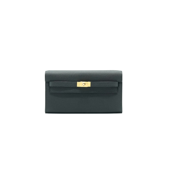 Hermes Classique Kelly To Go Wallet black with GHW year 2020